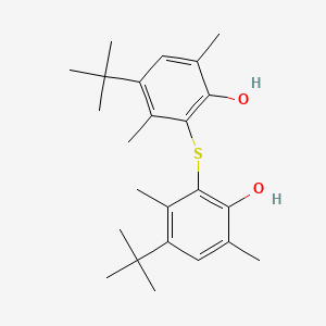 molecular formula C24H34O2S B12657520 2,2'-Thiobis(4-tert-butyl-3,6-xylenol) CAS No. 84604-87-5