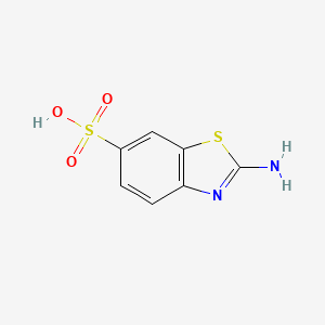 molecular formula C7H6N2O3S2 B1265753 6-Benzothiazolesulfonic acid, 2-amino- CAS No. 21951-32-6