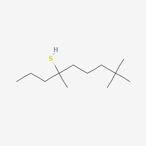 molecular formula C12H26S B12657540 4,8,8-Trimethylnonane-4-thiol CAS No. 50433-66-4