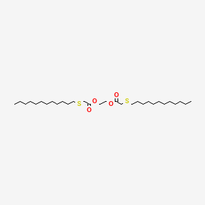 molecular formula C30H58O4S2 B12657547 Ethylene bis((dodecylthio)acetate) CAS No. 84145-13-1
