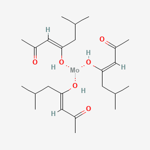 molecular formula C24H42MoO6 B12657553 Tris(6-methylheptane-2,4-dionato-O,O')molybdenum CAS No. 93805-29-9