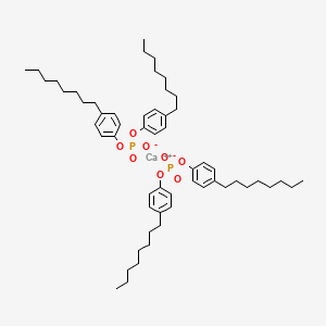 molecular formula C56H84CaO8P2 B12657558 Calcium tetrakis(p-octylphenyl) bis(phosphate) CAS No. 52813-66-8