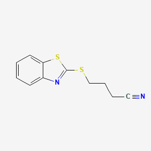 molecular formula C11H10N2S2 B12657565 Butanenitrile, 4-(2-benzothiazolylthio)- CAS No. 73824-29-0