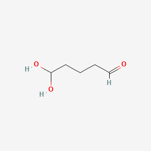molecular formula C5H10O3 B12657578 5,5-Dihydroxyvaleraldehyde CAS No. 51052-01-8