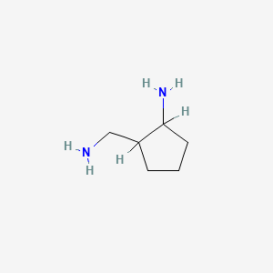 molecular formula C6H14N2 B1265758 2-Aminocyclopentanemethylamine CAS No. 21544-02-5