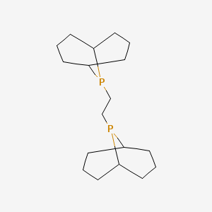 molecular formula C18H32P2 B12657601 9-Phosphabicyclo[3.3.1]nonane, 9,9'-(1,2-ethanediyl)bis- CAS No. 153280-11-6