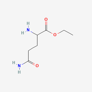 molecular formula C7H14N2O3 B12657621 Glutamine ethyl ester CAS No. 764724-27-8