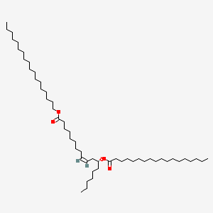 molecular formula C54H104O4 B12657640 Octdecyl (R)12-((1-oxooctadecyl)oxy)oleate CAS No. 94109-52-1