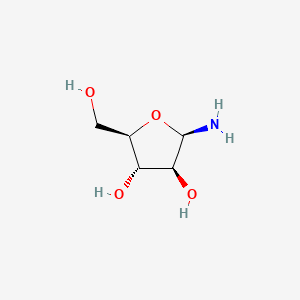 molecular formula C5H11NO4 B12657652 beta-D-Arabinofuranosylamine CAS No. 68331-73-7