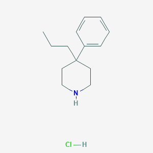 molecular formula C14H22ClN B12657694 4-Phenyl-4-propylpiperidinium chloride CAS No. 83763-28-4