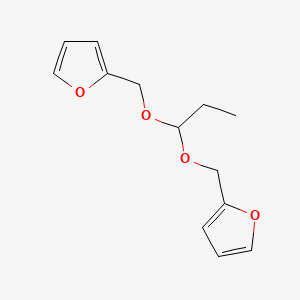 molecular formula C13H16O4 B12657709 2,2'-[Propylidenebis(oxymethylene)]bisfuran CAS No. 94278-19-0