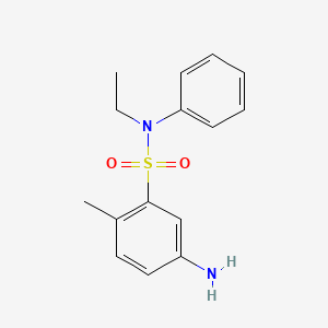 molecular formula C15H18N2O2S B1265773 5-amino-n-ethyl-2-methyl-n-phenylbenzenesulfonamide CAS No. 51123-09-2