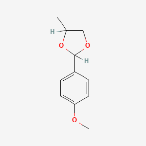 molecular formula C11H14O3 B1265775 2-(4-甲氧基苯基)-4-甲基-1,3-二氧杂环戊烷 CAS No. 6414-32-0