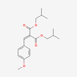 molecular formula C19H26O5 B12657757 Diisobutyl (4-methoxybenzylidene)malonate CAS No. 72955-42-1