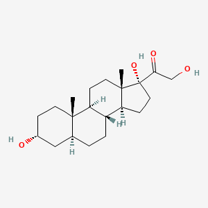 molecular formula C21H34O4 B1265776 3α,17,21-三羟基-5α-孕烷-20-酮 CAS No. 601-01-4