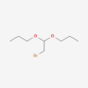 molecular formula C8H17BrO2 B12657798 1,1'-((2-Bromoethylidene)bis(oxy))bispropane CAS No. 61365-93-3
