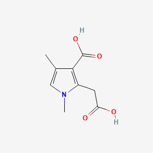 molecular formula C9H11NO4 B1265780 3-Carboxy-1,4-dimethyl-1H-pyrrole-2-acetic acid CAS No. 33369-45-8