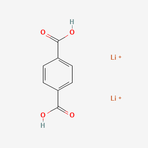 molecular formula C8H6Li2O4+2 B12657805 Terephthalic acid, lithium salt CAS No. 28313-49-7
