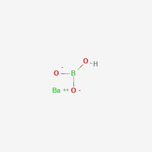molecular formula BBaHO3 B12657806 Boric acid, barium salt CAS No. 37228-06-1