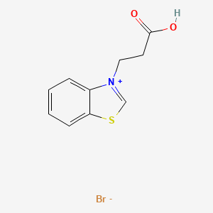 molecular formula C10H10BrNO2S B12657812 3-(2-Carboxyethyl)benzothiazolium bromide CAS No. 91626-39-0