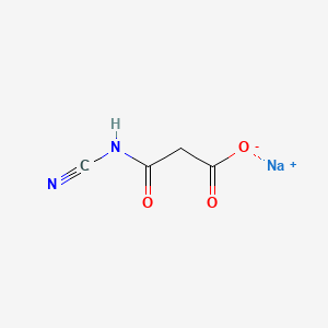 molecular formula C4H3N2NaO3 B12657817 Sodium N-cyanopropionamidate CAS No. 84945-99-3