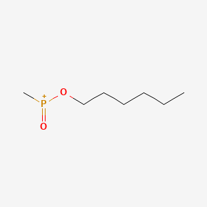 molecular formula C7H16O2P+ B12657869 Hexyl methylphosphinate CAS No. 85187-13-9