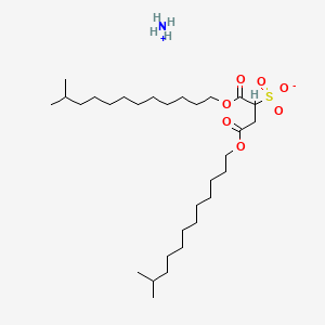 molecular formula C30H61NO7S B12657887 Ammonium 1,4-diisotridecyl sulphonatosuccinate CAS No. 84540-56-7