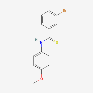 molecular formula C14H12BrNOS B12657928 Benzenecarbothioamide, 3-bromo-N-(4-methoxyphenyl)- CAS No. 127351-08-0