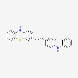 molecular formula C27H22N2S2 B12657948 3,3'-Propylenebis-10H-phenothiazine CAS No. 71913-07-0