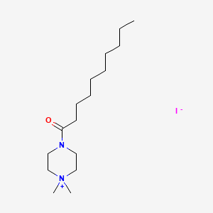 molecular formula C16H33IN2O B12657993 4-Decanoyl-1,1-dimethylpiperazin-1-ium iodide CAS No. 32706-01-7