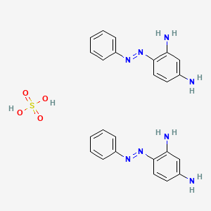 molecular formula C24H26N8O4S B12658001 Bis(4-(phenylazo)benzene-1,3-diamine) sulphate CAS No. 84196-22-5