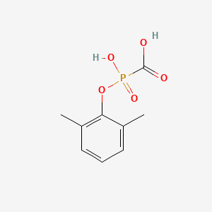 molecular formula C9H11O5P B12658012 Phosphinecarboxylic acid, (2,6-dimethylphenoxy)hydroxy-, oxide CAS No. 74270-27-2