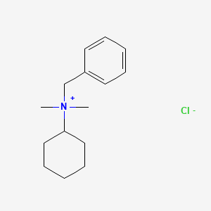 molecular formula C15H24N.Cl<br>C15H24ClN B12658023 Benzyl(cyclohexyl)dimethylammonium chloride CAS No. 23145-46-2