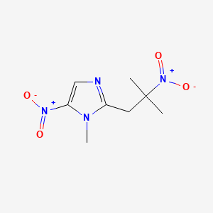 molecular formula C8H12N4O4 B12658038 1-Methyl-2-(2-methyl-2-nitropropyl)-5-nitro-1H-imidazole CAS No. 141363-20-4