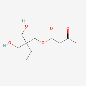 molecular formula C10H18O5 B12658049 Butanoic acid, 3-oxo-, 2,2-bis(hydroxymethyl)butyl ester CAS No. 168533-87-7