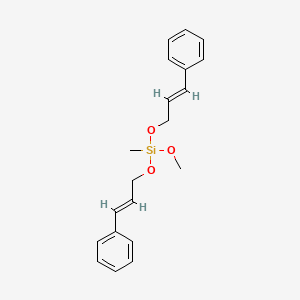 molecular formula C20H24O3Si B12658071 Methoxymethylbis((3-phenylallyl)oxy)silane CAS No. 83817-68-9
