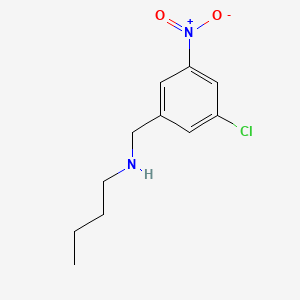 molecular formula C11H15ClN2O2 B12658078 Benzenemethanamine, N-butyl-3-chloro-5-nitro- CAS No. 90390-41-3