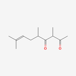 molecular formula C12H20O2 B12658097 3,5,8-Trimethylnon-7-ene-2,4-dione CAS No. 94201-69-1