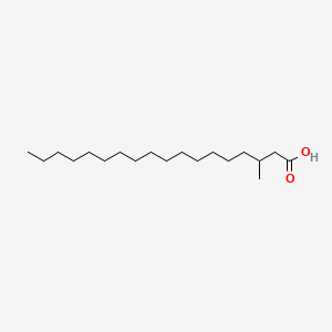 molecular formula C19H38O2 B12658108 Octadecanoic acid, 3-methyl- CAS No. 52304-07-1