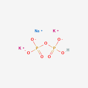 molecular formula HK2NaO7P2 B12658126 Dipotassium sodium pyrophosphorate CAS No. 29561-04-4