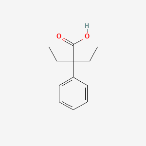 molecular formula C12H16O2 B1265818 2-Ethyl-2-phenylbutanoic acid CAS No. 5465-28-1