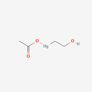 molecular formula C4H8HgO3 B12658196 Mercury, (acetato-O)(2-hydroxyethyl)- CAS No. 4665-55-8