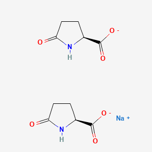 molecular formula C10H12N2NaO6- B12658228 sodium;(2S)-5-oxopyrrolidine-2-carboxylate CAS No. 37675-88-0