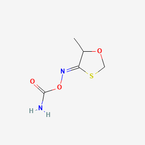molecular formula C5H8N2O3S B12658235 1,3-Oxathiolan-4-one, 5-methyl-, O-(aminocarbonyl)oxime, (Z)- CAS No. 54266-77-2