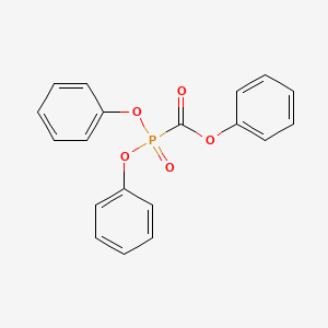molecular formula C19H15O5P B12658269 Phosphinecarboxylic acid, diphenoxy-, phenyl ester, oxide CAS No. 74270-16-9