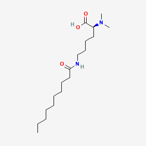 molecular formula C18H36N2O3 B12658300 N2,N2-Dimethyl-N6-(1-oxodecyl)-L-lysine CAS No. 93893-39-1