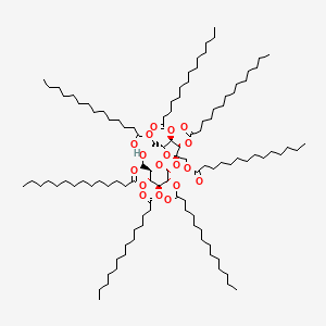 molecular formula C110H204O18 B12658304 Sucrose heptamyristate CAS No. 94031-24-0