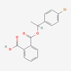 molecular formula C16H13BrO4 B12658315 1,2-Benzenedicarboxylic acid, 1-(1-(4-bromophenyl)ethyl) ester CAS No. 125247-02-1