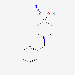 molecular formula C13H16N2O B1265832 1-Benzyl-4-hydroxypiperidine-4-carbonitrile CAS No. 6094-60-6