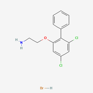 molecular formula C14H14BrCl2NO B12658369 2-((4,6-Dichlorobiphenyl-2-yl)oxy)ethylamine hydrobromide CAS No. 17307-18-5